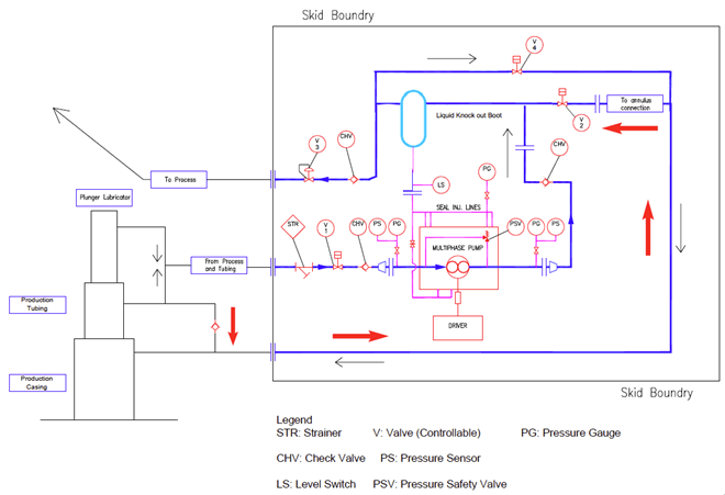 Plunger Assisting Multiphase Pump